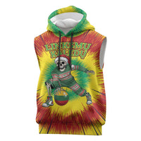 Personalized Lithuania Christmas Tie Dye Sleeveless Hoodie Skeleton Basketball Slam Dunk Santa Hat LT19