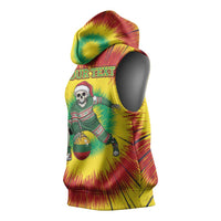 Personalized Lithuania Christmas Tie Dye Sleeveless Hoodie Skeleton Basketball Slam Dunk Santa Hat LT19