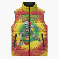 Personalized Lithuania Christmas Tie Dye Sleeveless Puffer Jacket Skeleton Basketball Slam Dunk Santa Hat LT19