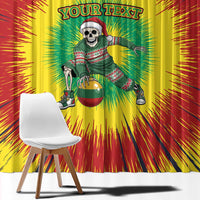 Lithuania Christmas Tie Dye Window Curtain Skeleton Basketball Slam Dunk Santa Hat - Wonder Print Shop