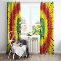 Lithuania Christmas Tie Dye Window Curtain Skeleton Basketball Slam Dunk Santa Hat - Wonder Print Shop