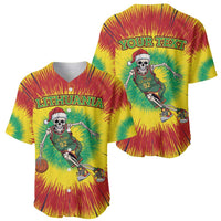 Personalized Lithuania Christmas Tie Dye Baseball Jersey Skeleton Basketball Slam Dunk LT19