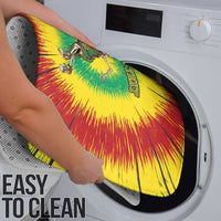 Lithuania Christmas Tie Dye Bathroom Set Skeleton Basketball Slam Dunk - Wonder Print Shop