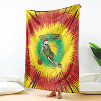 Lithuania Christmas Tie Dye Blanket Skeleton Basketball Slam Dunk - Wonder Print Shop
