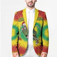 Personalized Lithuania Christmas Tie Dye Blazer Skeleton Basketball Slam Dunk LT19