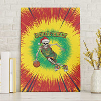 Lithuania Christmas Tie Dye Canvas Wall Art Skeleton Basketball Slam Dunk - Wonder Print Shop
