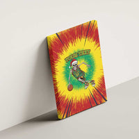 Lithuania Christmas Tie Dye Canvas Wall Art Skeleton Basketball Slam Dunk - Wonder Print Shop