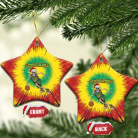 Lithuania Christmas Tie Dye Ceramic Ornament Skeleton Basketball Slam Dunk - Wonder Print Shop