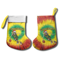 Personalized Lithuania Christmas Tie Dye Christmas Stocking Skeleton Basketball Slam Dunk - Wonder Print Shop