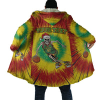 Personalized Lithuania Christmas Tie Dye Cloak Skeleton Basketball Slam Dunk LT19