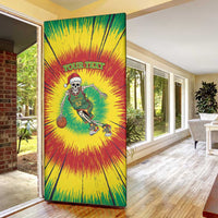 Lithuania Christmas Tie Dye Door Cover Skeleton Basketball Slam Dunk - Wonder Print Shop