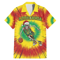 Personalized Lithuania Christmas Tie Dye Family Matching Mermaid Dress and Hawaiian Shirt Skeleton Basketball Slam Dunk LT19