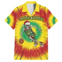 Personalized Lithuania Christmas Tie Dye Family Matching Puletasi and Hawaiian Shirt Skeleton Basketball Slam Dunk LT19