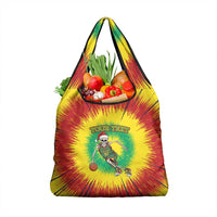Lithuania Christmas Tie Dye Grocery Bag Skeleton Basketball Slam Dunk - Wonder Print Shop