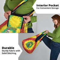 Lithuania Christmas Tie Dye Grocery Bag Skeleton Basketball Slam Dunk - Wonder Print Shop