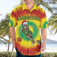 Personalized Lithuania Christmas Tie Dye Hawaiian Shirt Skeleton Basketball Slam Dunk LT19