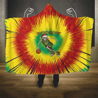 Lithuania Christmas Tie Dye Hooded Blanket Skeleton Basketball Slam Dunk - Wonder Print Shop