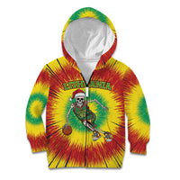 Personalized Lithuania Christmas Tie Dye Kid Hoodie Skeleton Basketball Slam Dunk LT19