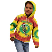 Personalized Lithuania Christmas Tie Dye Kid Hoodie Skeleton Basketball Slam Dunk LT19