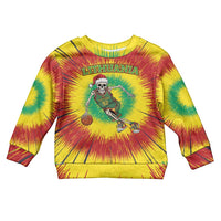 Lithuania Christmas Tie Dye Kid Ugly Christmas Sweater Skeleton Basketball Slam Dunk - Wonder Print Shop
