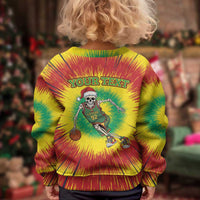 Lithuania Christmas Tie Dye Kid Ugly Christmas Sweater Skeleton Basketball Slam Dunk - Wonder Print Shop