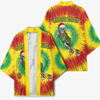 Personalized Lithuania Christmas Tie Dye Kimono Skeleton Basketball Slam Dunk LT19