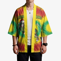 Personalized Lithuania Christmas Tie Dye Kimono Skeleton Basketball Slam Dunk LT19