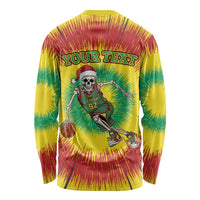 Personalized Lithuania Christmas Tie Dye Long Sleeve Shirt Skeleton Basketball Slam Dunk LT19