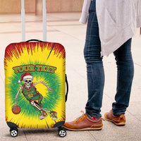 Lithuania Christmas Tie Dye Luggage Cover Skeleton Basketball Slam Dunk - Wonder Print Shop