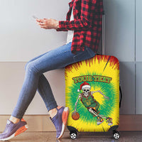 Lithuania Christmas Tie Dye Luggage Cover Skeleton Basketball Slam Dunk - Wonder Print Shop