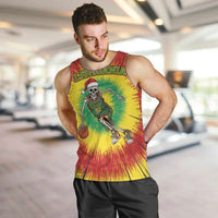 Personalized Lithuania Christmas Tie Dye Men Tank Top Skeleton Basketball Slam Dunk LT19