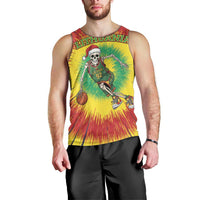 Personalized Lithuania Christmas Tie Dye Men Tank Top Skeleton Basketball Slam Dunk LT19