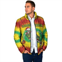 Personalized Lithuania Christmas Tie Dye Padded Jacket Skeleton Basketball Slam Dunk LT19
