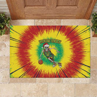 Lithuania Christmas Tie Dye Rubber Doormat Skeleton Basketball Slam Dunk - Wonder Print Shop
