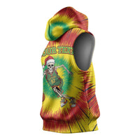 Personalized Lithuania Christmas Tie Dye Sleeveless Hoodie Skeleton Basketball Slam Dunk LT19