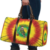 Lithuania Christmas Tie Dye Travel Bag Skeleton Basketball Slam Dunk - Wonder Print Shop
