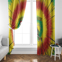Lithuania Christmas Tie Dye Window Curtain Skeleton Basketball Slam Dunk - Wonder Print Shop