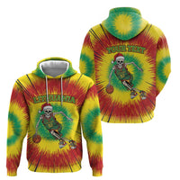 Personalized Lithuania Christmas Tie Dye Zip Hoodie Skeleton Basketball Slam Dunk LT19