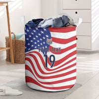 Custom United States Soccer Laundry Basket USA Stars and Stripes Style