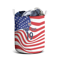 Custom United States Soccer Laundry Basket USA Stars and Stripes Style