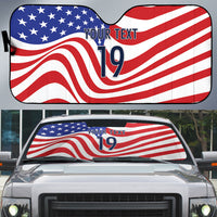 Custom United States Soccer Auto Sun Shade USA Stars and Stripes Style