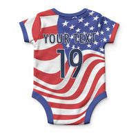 Custom United States Soccer Baby Onesie USA Stars and Stripes Style