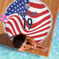 Custom United States Soccer Beach Blanket USA Stars and Stripes Style