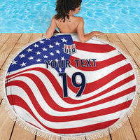 Custom United States Soccer Beach Blanket USA Stars and Stripes Style