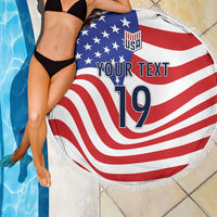 Custom United States Soccer Beach Blanket USA Stars and Stripes Style