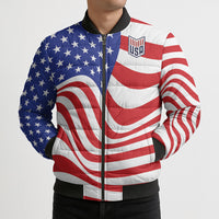Custom United States Soccer Bomber Puffer Jacket USA Stars and Stripes Style