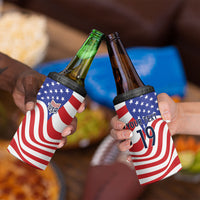 Custom United States Soccer 4 in 1 Can Cooler Tumbler USA Stars and Stripes Style