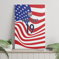 Custom United States Soccer Canvas Wall Art USA Stars and Stripes Style