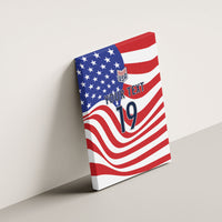 Custom United States Soccer Canvas Wall Art USA Stars and Stripes Style