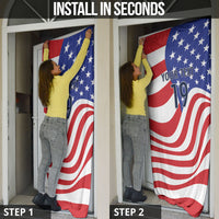 Custom United States Soccer Door Cover USA Stars and Stripes Style